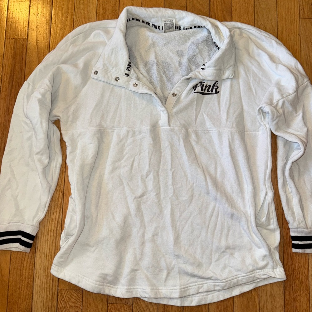 Victoria's Secret White and Black Pullover